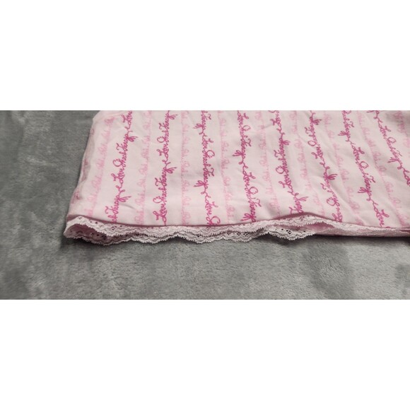 NWT PINK X LoveShackFancy XL Logo Mania Pink Cotton Racerback Bralette - Picture 2 of 8